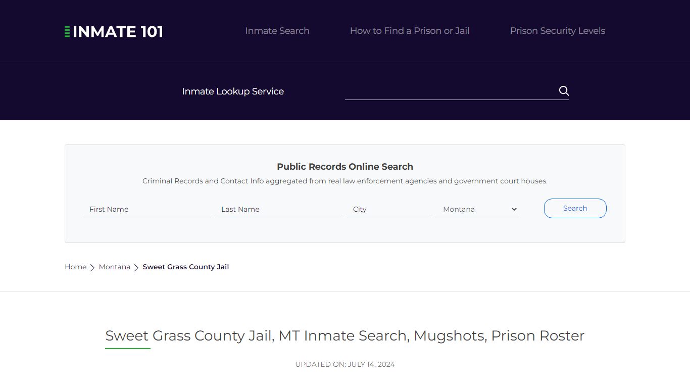 Sweet Grass County Jail, MT Inmate Search, Mugshots, Prison Roster